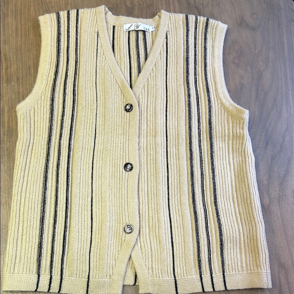 Vintage Striped Knit Vest